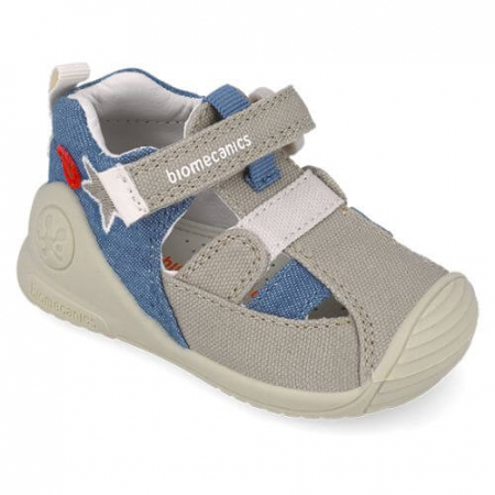 Sandale copii baieti din textil Biomecanics, Gri - 252176-B103 [4]