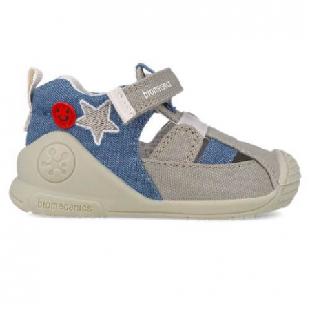 Sandale copii baieti din textil Biomecanics, Gri - 252176-B103 [1]