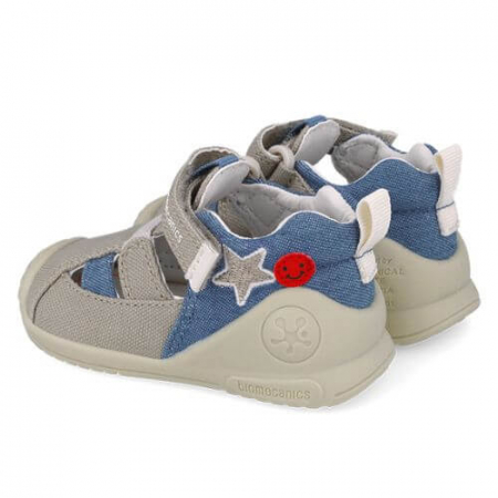 Sandale copii baieti din textil Biomecanics, Gri - 252176-B103 [3]