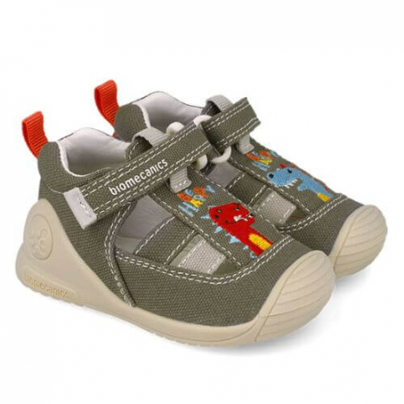 Colectie Primavara - Sandale copii baieti din textil Biomecanics, Verde - 252177-B801