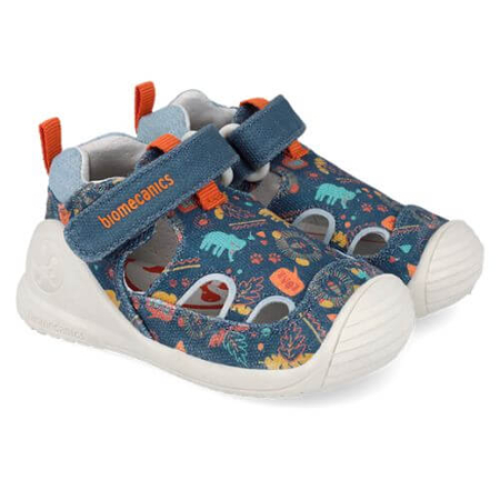 Colectie Primavara - Sandale copii baieti din textil Biomecanics, Albastru - 262184-A556