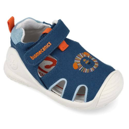 Noua Colectie Primavara - Sandale copii baieti din textil Biomecanics, Albastru - 262185-A556
