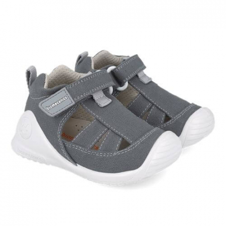Sandale copii baieti din textil Biomecanics, Gri - 252188-B168 [0]