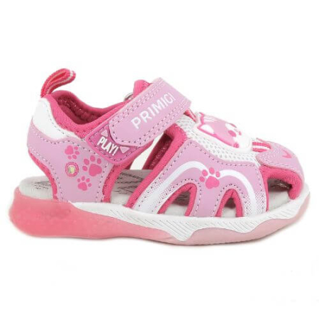 Sandale - Sandale copii fete din textil cu LED Primigi, Roz - 1457100
