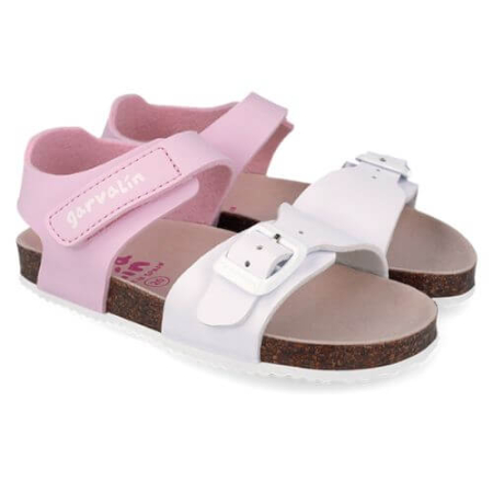 Sandale - Sandale copii fete din material sintetic Garvalin, Roz - 262468-D113