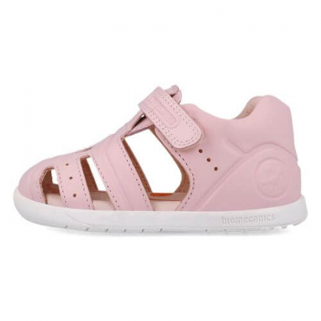 Sandale copii fete calapod lat din piele Biomecanics, Roz - 252165-C032 [4]