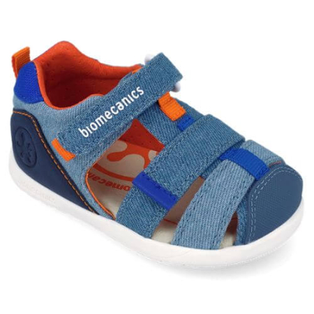 Sandale copii baieti calapod lat din textil Biomecanics, Albastru - 262199-A371 [2]