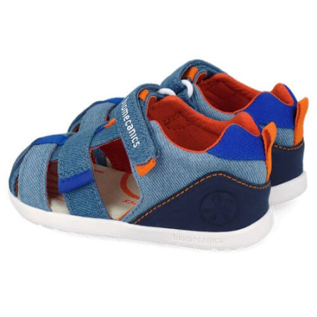 Sandale copii baieti calapod lat din textil Biomecanics, Albastru - 262199-A371 [3]