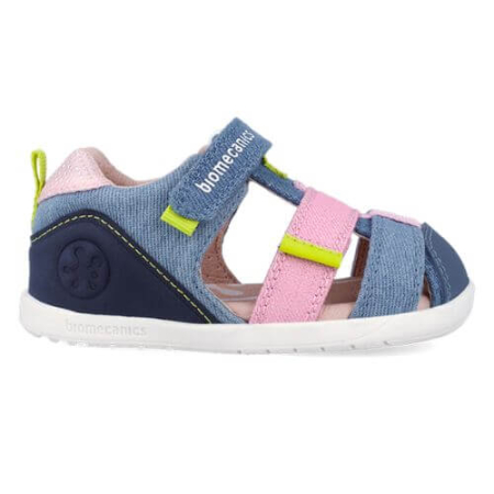Sandale copii fete calapod lat din textil Biomecanics, Albastru - 262199-C727 [1]