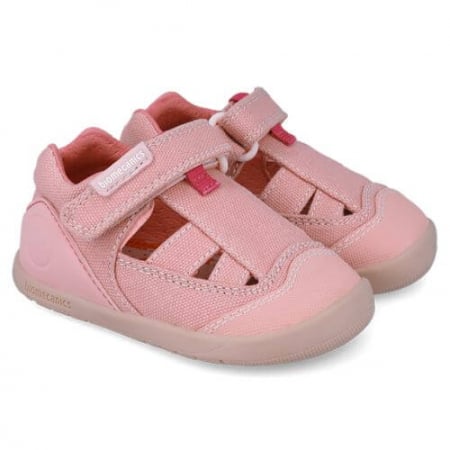 Incaltaminte Copii - Sandale copii fete calapod lat din textil Biomecanics, Roz - 252195-C847