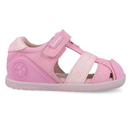 Sandale copii fete calapod lat din textil Biomecanics, Roz - 262194-A032 [2]