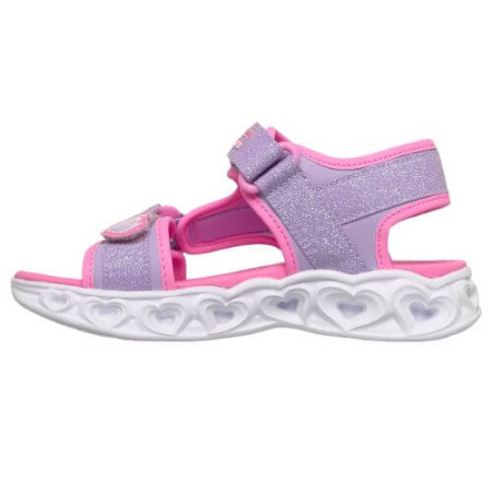 Sandale copii fete cu LED din material sintetic Skechers, Mov - 303114-LVPK [3]