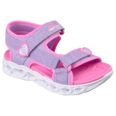 Sandale copii fete cu LED din material sintetic Skechers, Mov - 303114-LVPK [1]