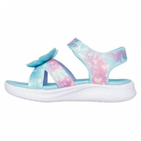 Sandale copii fete cu LED din textil Skechers, Albastru - 303109 [2]