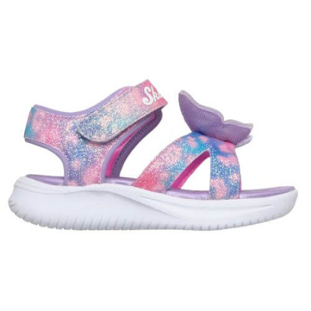 Sandale copii fete cu LED din textil Skechers, Lavanda - 303109-LVMT [5]