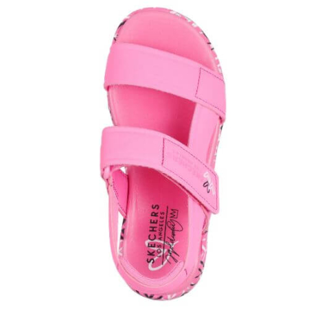 Sandale copii fete din material sintetic Skechers, Roz - 314094-HPMT [3]