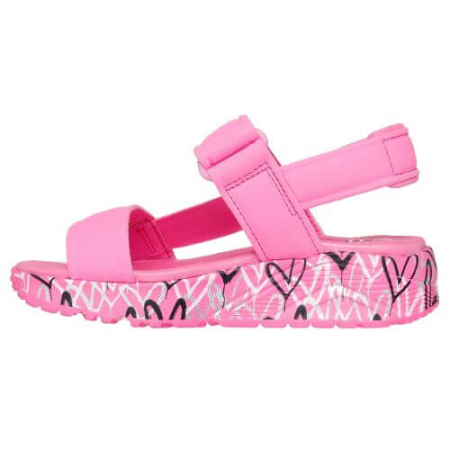 Sandale copii fete din material sintetic Skechers, Roz - 314094-HPMT [2]