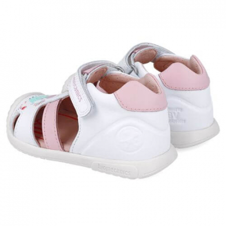 Sandale copii fete din piele Biomecanics, Alb - 252106-B050 [4]