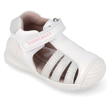 Sandale copii fete din piele Biomecanics, Alb - 262106-B050 [1]