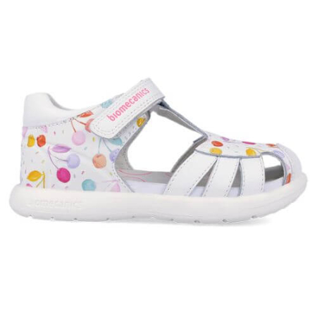 Sandale copii fete din piele Biomecanics, Alb - 262202-A050 [1]