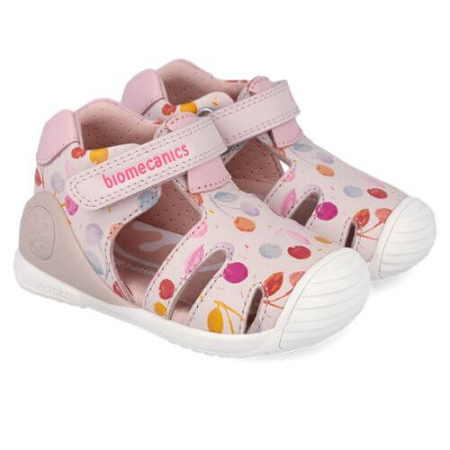 Noua Colectie de Sandale - Sandale copii fete din piele Biomecanics, Roz - 262104-A779