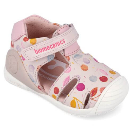 Sandale copii fete din piele Biomecanics, Roz - 262104-A779 [1]