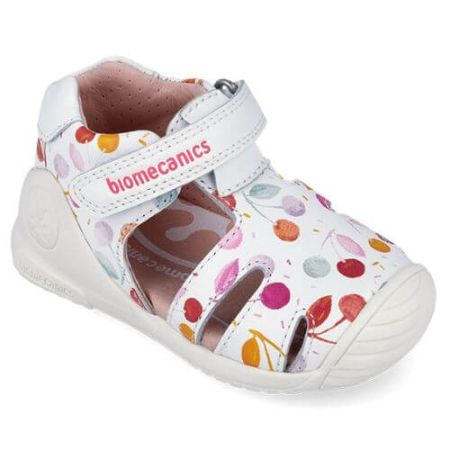 Sandale copii fete din piele Biomecanics, Alb - 262104-B050 [1]