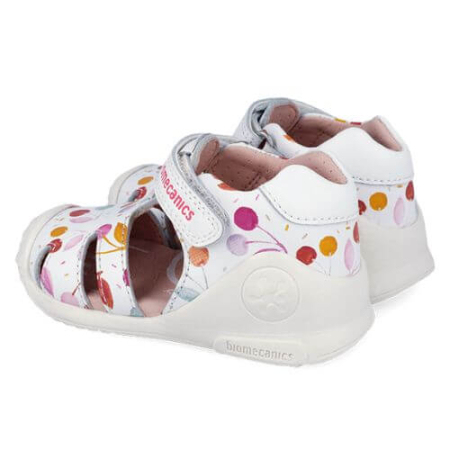 Sandale copii fete din piele Biomecanics, Alb - 262104-B050 [3]