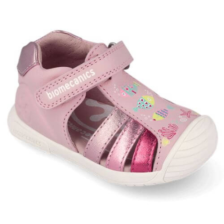 Sandale copii fete din piele Biomecanics, Roz - 262109-A032 [1]