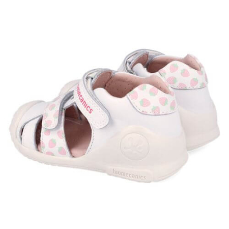 Sandale copii fete din piele Biomecanics, Alb  - 262107-B050 [3]