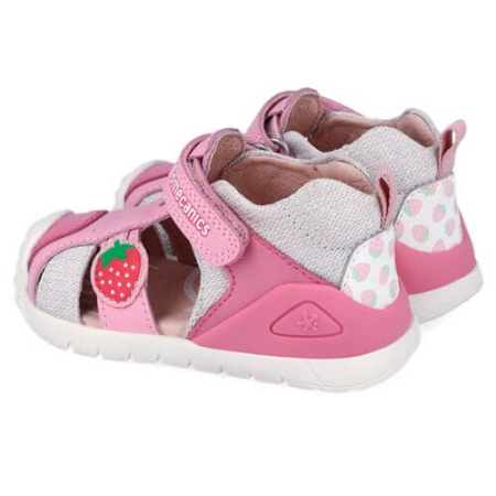 Sandale copii fete din piele Biomecanics, Roz - 262110-A711 [1]