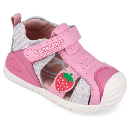 Sandale copii fete din piele Biomecanics, Roz - 262110-A711 [3]