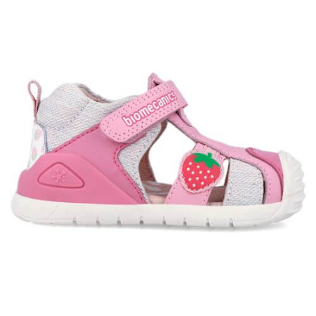 Sandale copii fete din piele Biomecanics, Roz - 262110-A711 [2]
