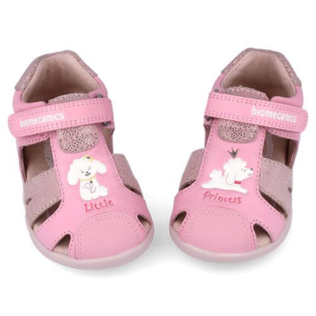 Noua Colectie Primavara - Sandale copii fete din piele Biomecanics, Roz - 262160-A711