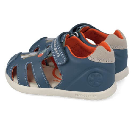 Sandale copii baieti din piele Biomecanics, Albastru - 262167-A556 [3]
