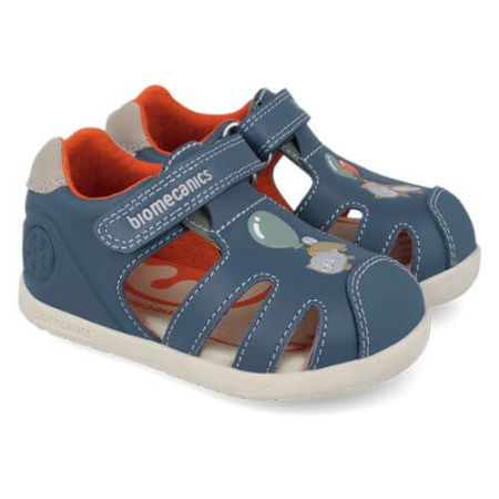 Sandale copii baieti din piele Biomecanics, Albastru - 262167-A556 [1]