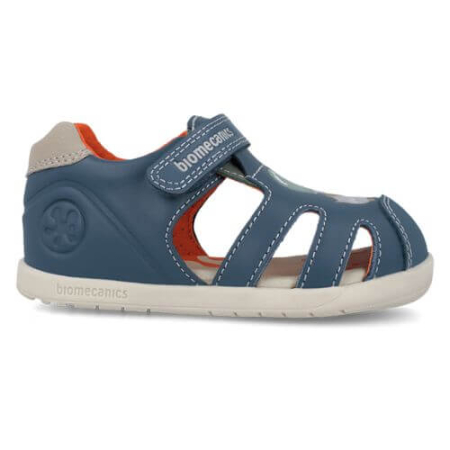 Sandale copii baieti din piele Biomecanics, Albastru - 262167-A556 [2]