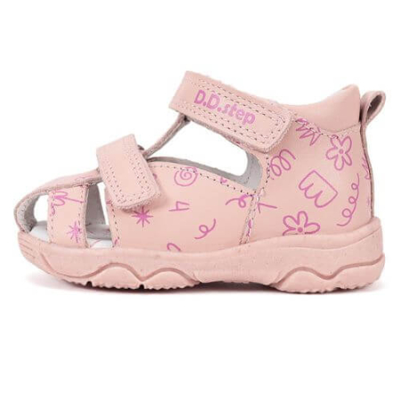 Colectie Primavara - Sandale copii fete din piele DD Step, Roz - G064-61994A