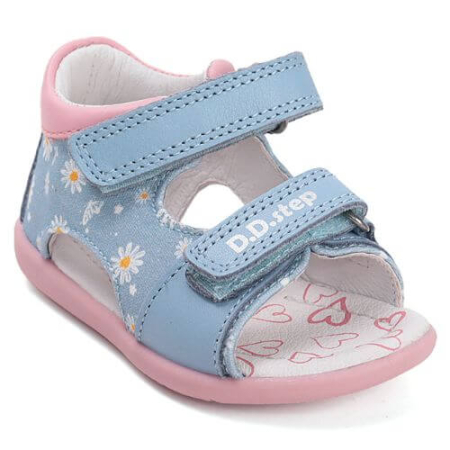 Sandale copii fete din piele DD Step, Albastru - G075-61329A [2]