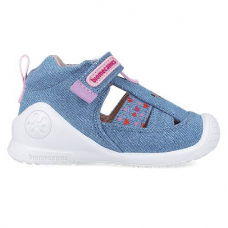 Sandale copii fete din textil Biomecanics, Albastru - 252184-A631 [5]