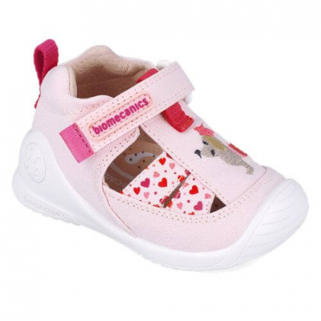 Sandale copii fete din textil Biomecanics, Roz - 252184-C032 [4]