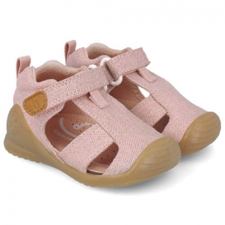 Sandale - Sandale copii fete din textil Biomecanics, Roz - 252181-B032