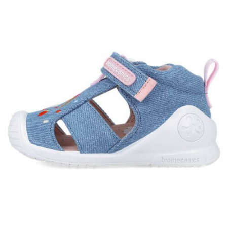 Sandale copii fete din textil Biomecanics, Albastru - 252183-A631 [4]