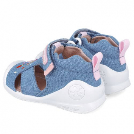 Sandale copii fete din textil Biomecanics, Albastru - 252183-A631 [3]