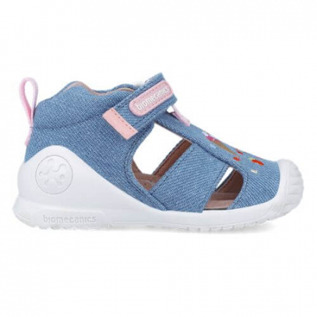 Sandale copii fete din textil Biomecanics, Albastru - 252183-A631 [1]