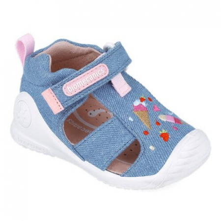 Sandale copii fete din textil Biomecanics, Albastru - 252183-A631 [2]