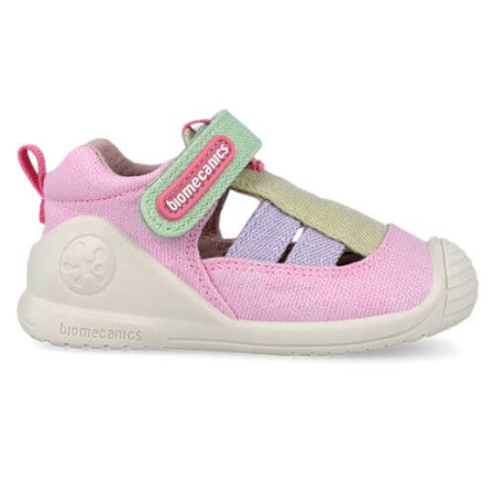 Sandale copii fete din textil Biomecanics, Roz - 262179-C146 [2]