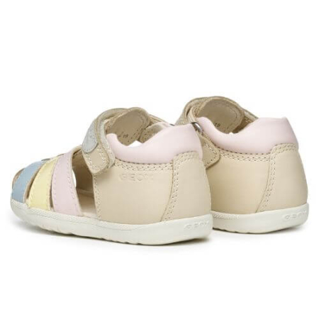 Sandale copii Machia fete din piele naturala Geox, Crem - B254WB_08502_C1M2M [4]