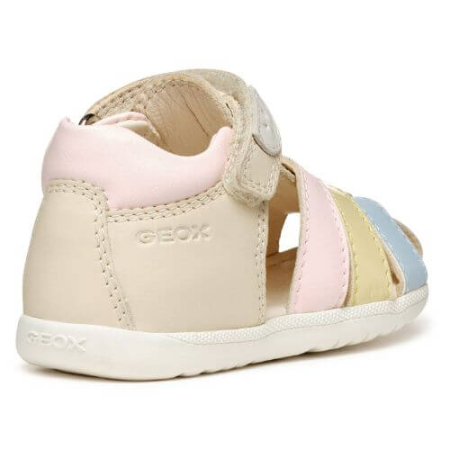 Sandale copii Machia fete din piele naturala Geox, Crem - B254WB_08502_C1M2M [6]