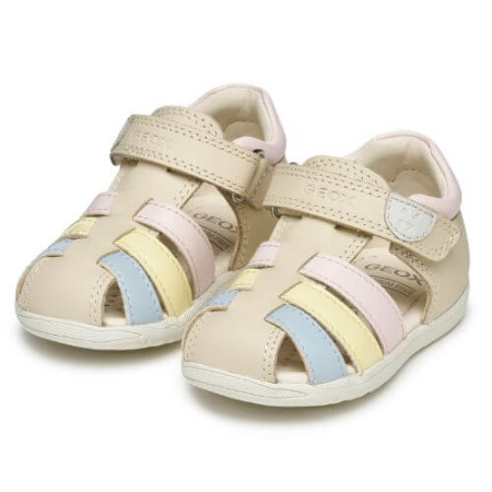 Sandale copii Machia fete din piele naturala Geox, Crem - B254WB_08502_C1M2M [2]